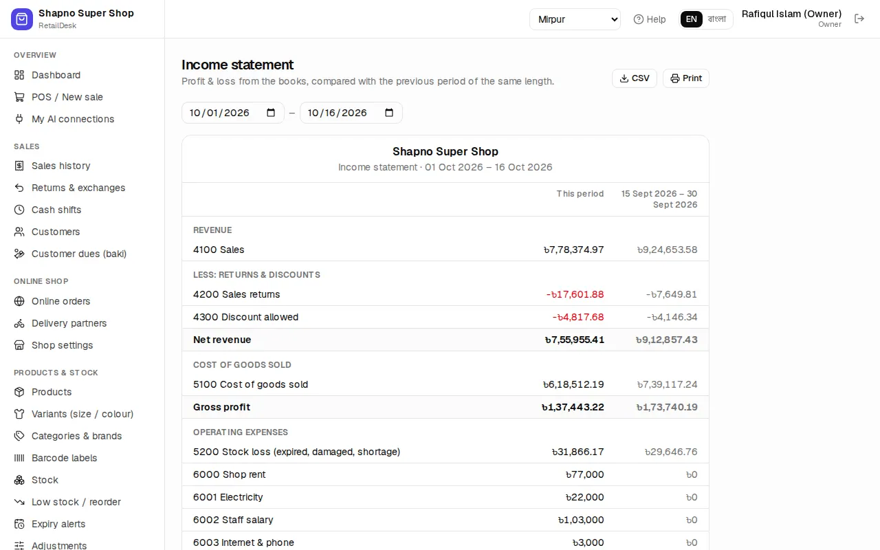 Income statement