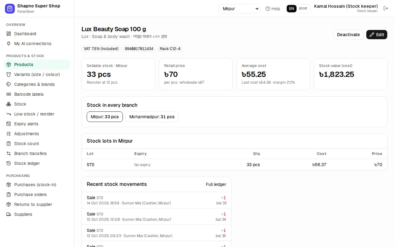Product page